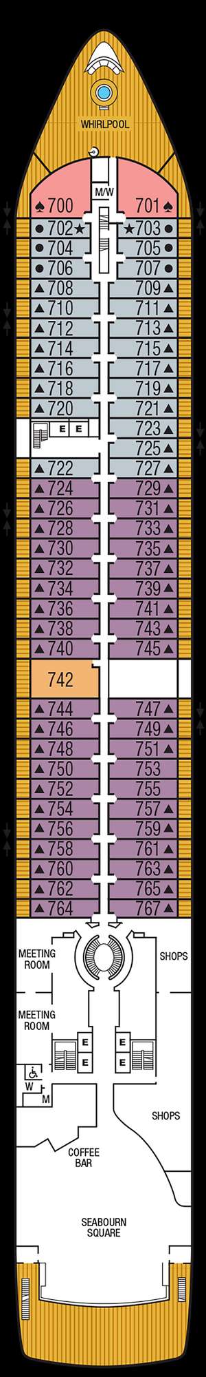 Deck plan for Seabourn Ovation