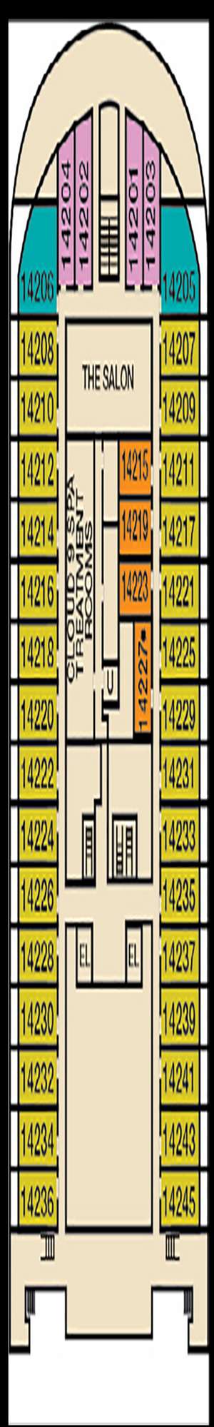 Deck plan for Carnival Vista