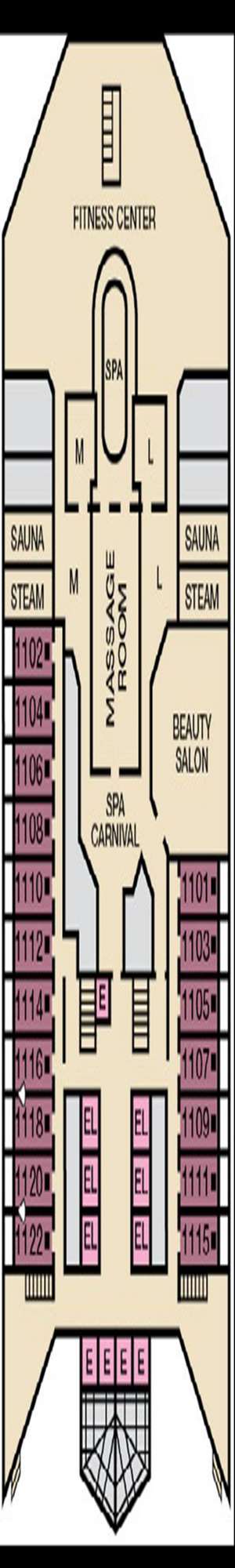 Deck plan for Carnival Freedom