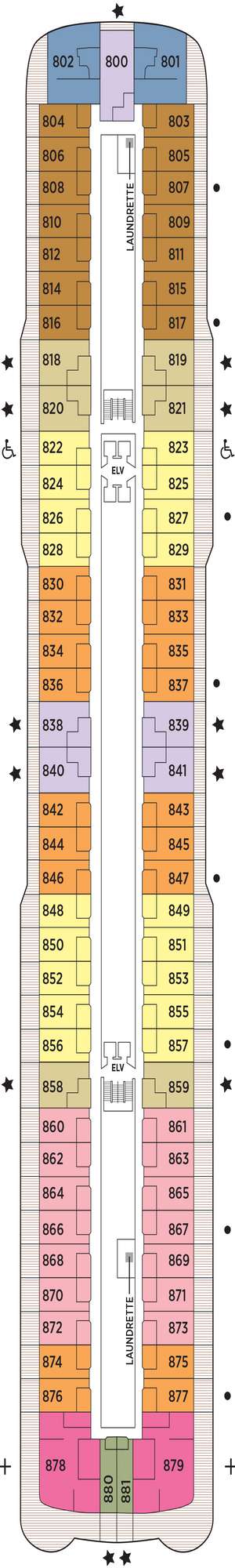 Deck plan for Regent Seven Seas Explorer