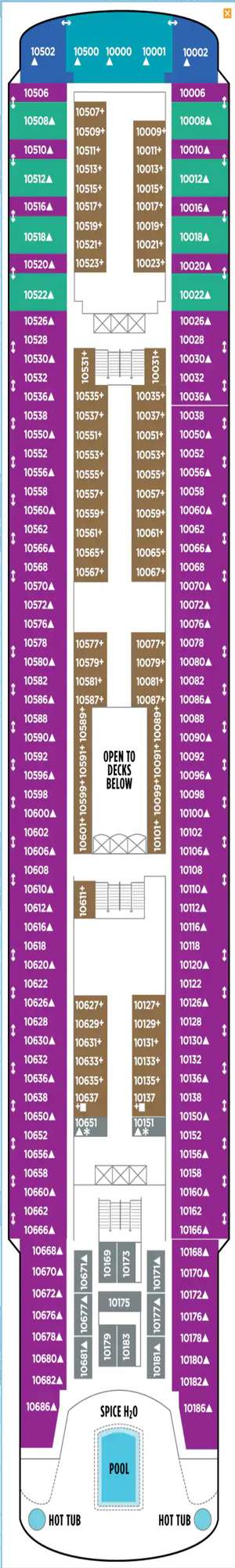 Deck plan for Norwegian Spirit