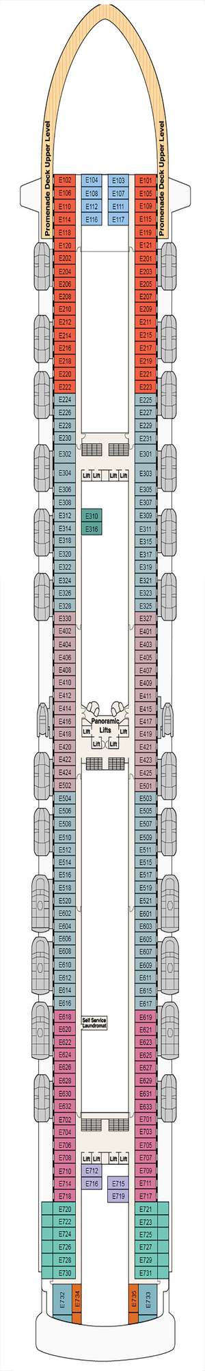 Deck plan for Caribbean Princess