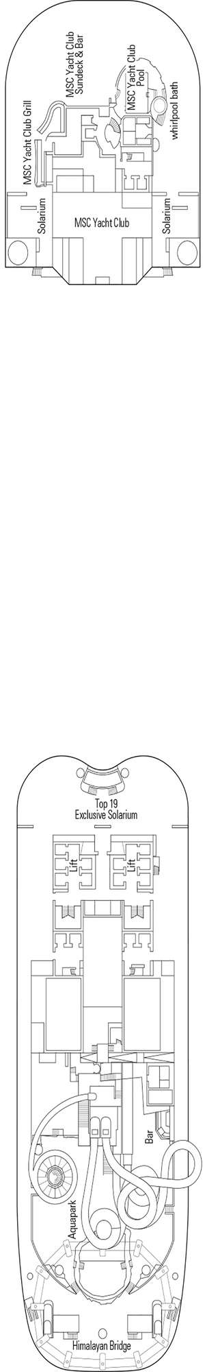 Deck plan for MSC Bellissima