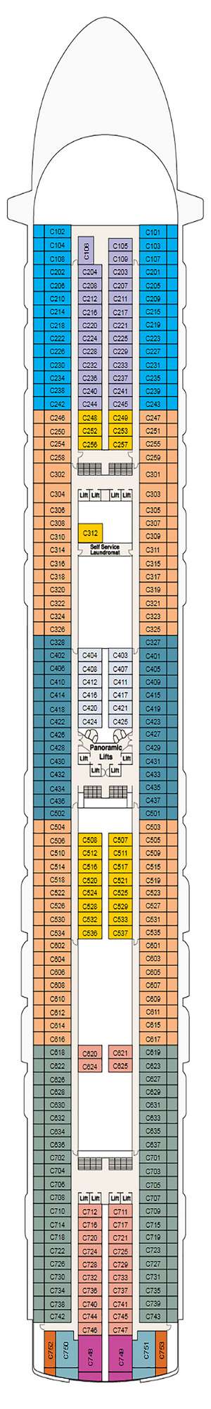 Deck plan for Ruby Princess