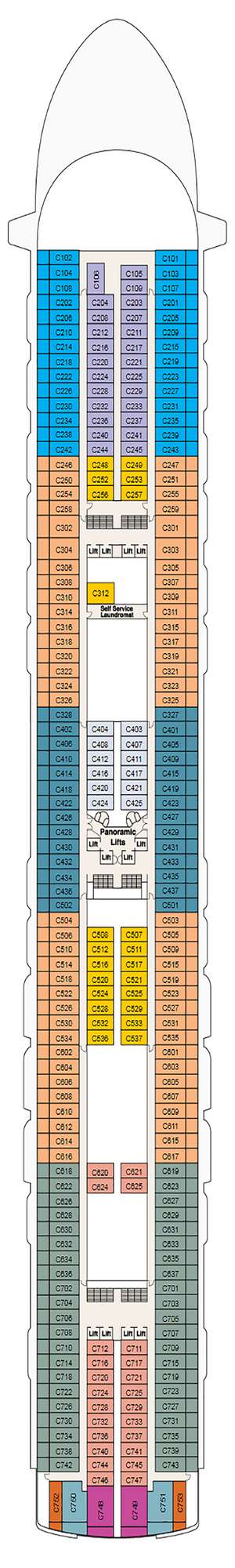 Deck plan for Ruby Princess