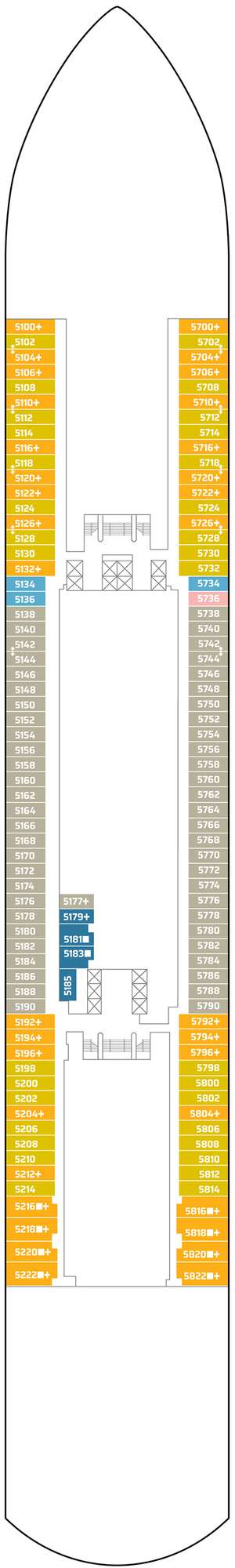 Deck plan for Norwegian Viva