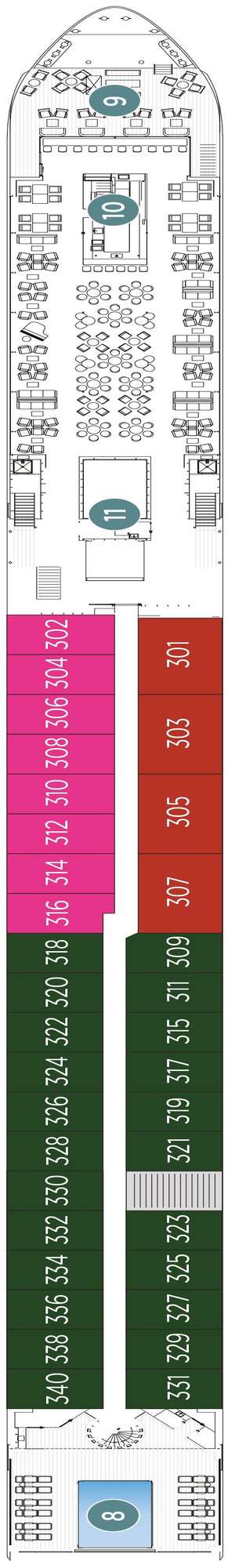 Deck plan for Emerald Dawn