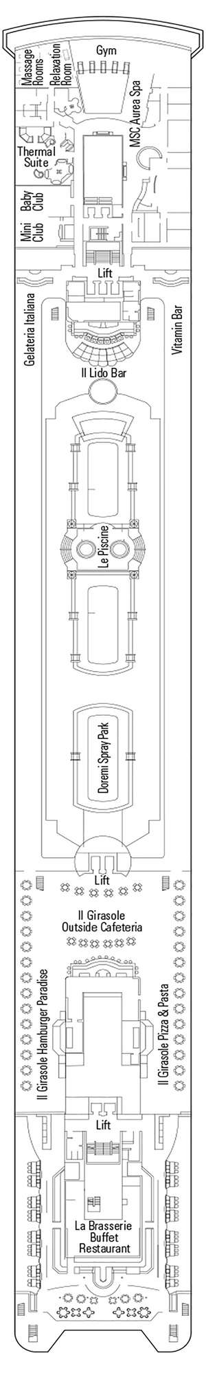 Deck plan for MSC Armonia