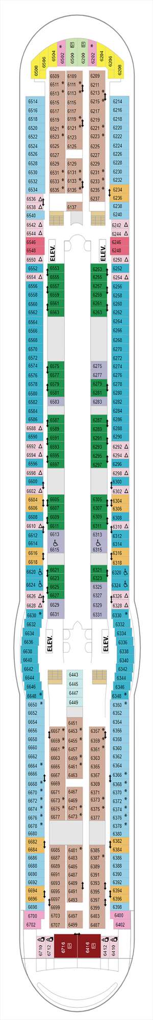 Deck plan for Independence of the Seas