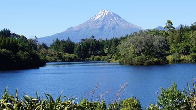 Explore a vibrant New Zealand city beneath the perfect cone of Mount Taranaki.