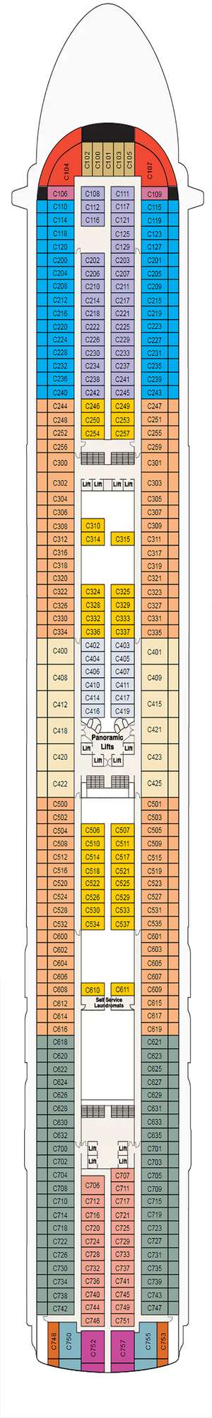 Deck plan for Sapphire Princess