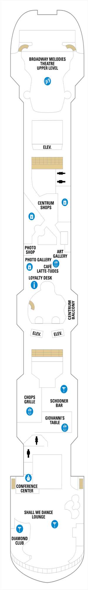 Deck plan for Rhapsody of the Seas