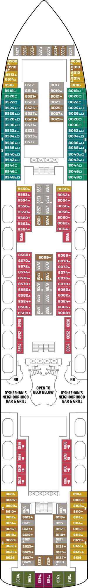 Deck plan for Norwegian Jewel