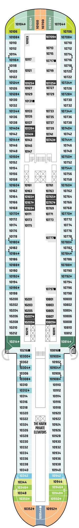 Deck plan for Norwegian Viva