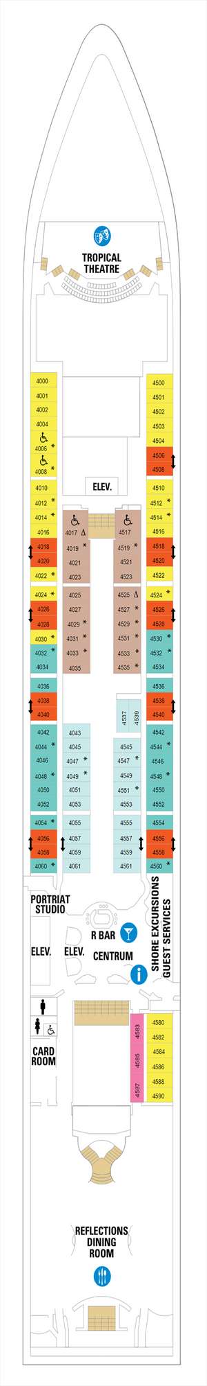 Deck plan for Serenade of the Seas