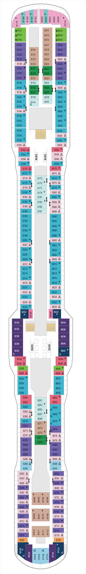 Deck plan for Spectrum of the Seas