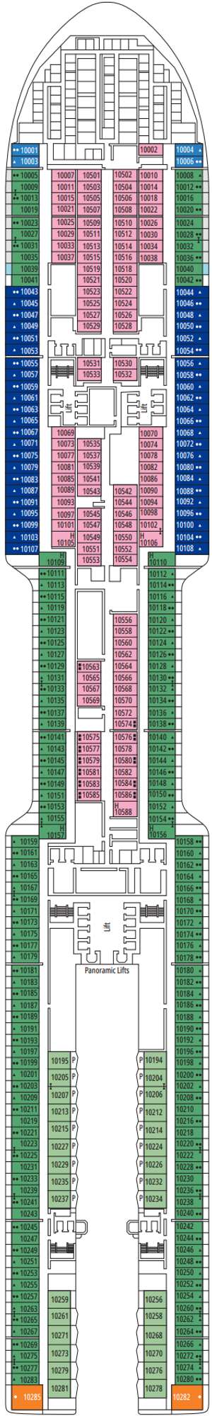 Deck plan for MSC World Atlantic