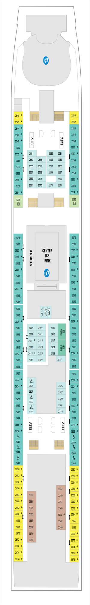Deck plan for Freedom of the Seas