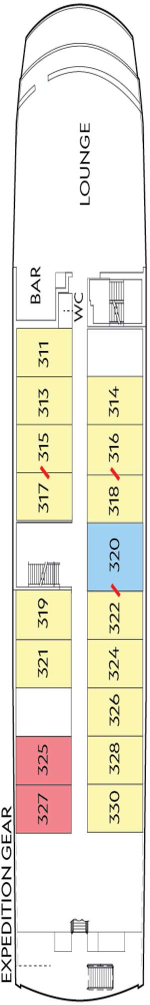 Deck plan for National Geographic Endeavour II