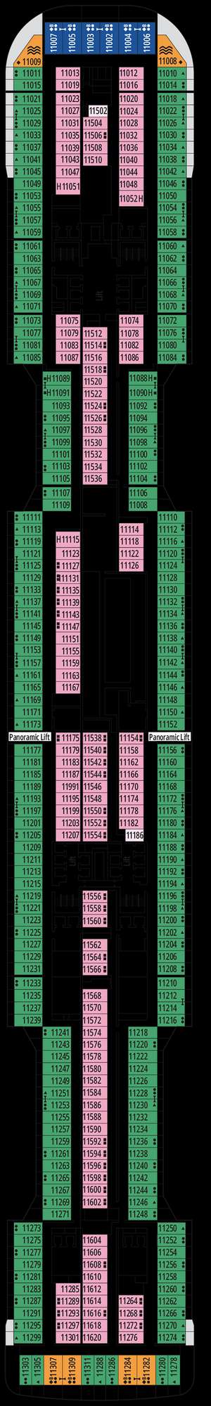 Deck plan for MSC Euribia