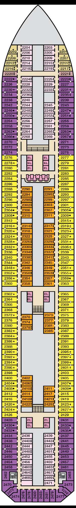 Deck plan for Carnival Freedom