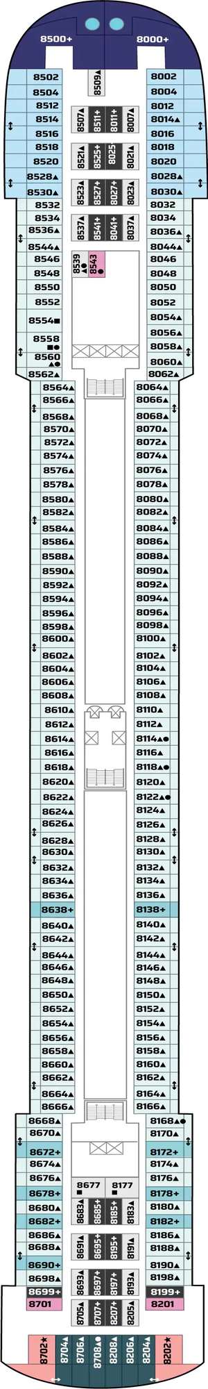 Deck plan for Pride of America