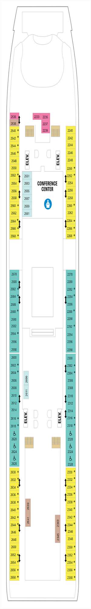 Deck plan for Adventure of the Seas