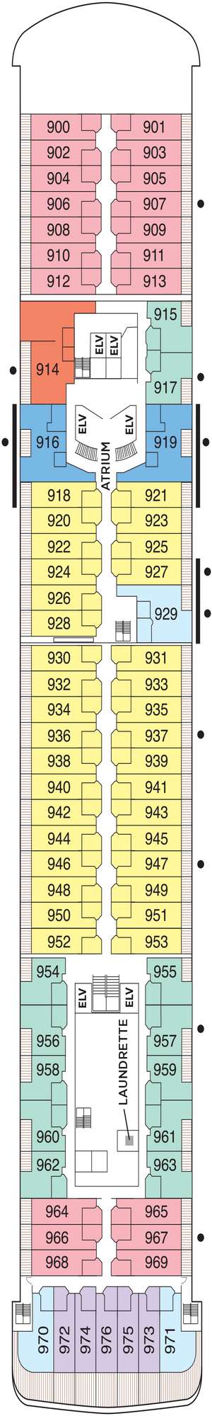 Deck plan for Regent Seven Seas Voyager