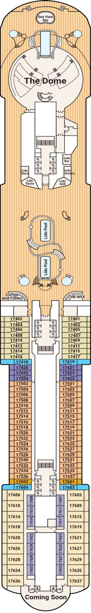 Deck plan for Sun Princess