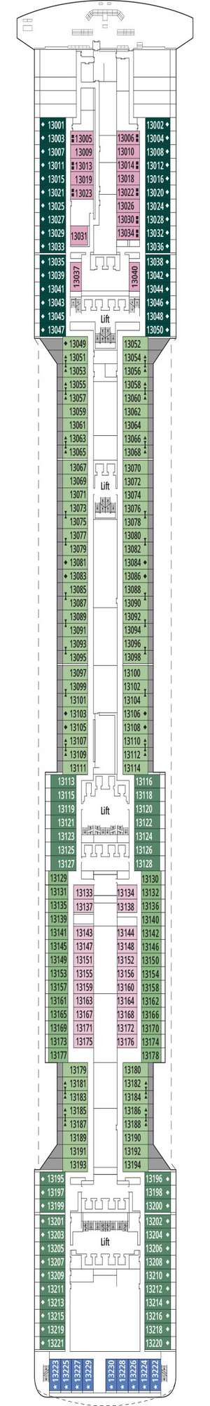 Deck plan for MSC Preziosa