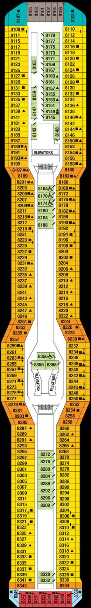 Deck plan for Celebrity Solstice