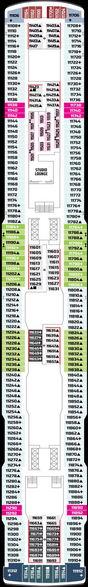 Deck plan for Norwegian Bliss