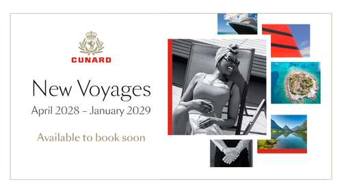 Cunard Launch Teaser iglu promotional banner