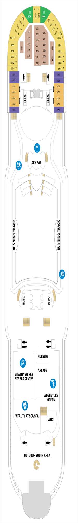 Deck plan for Voyager of the Seas