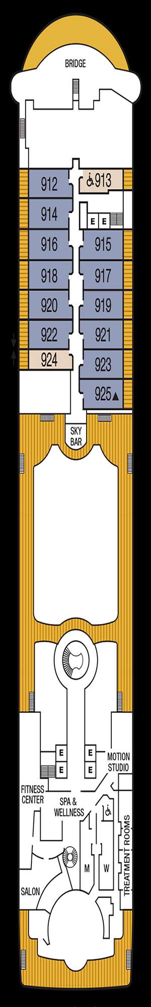Deck plan for Seabourn Sojourn