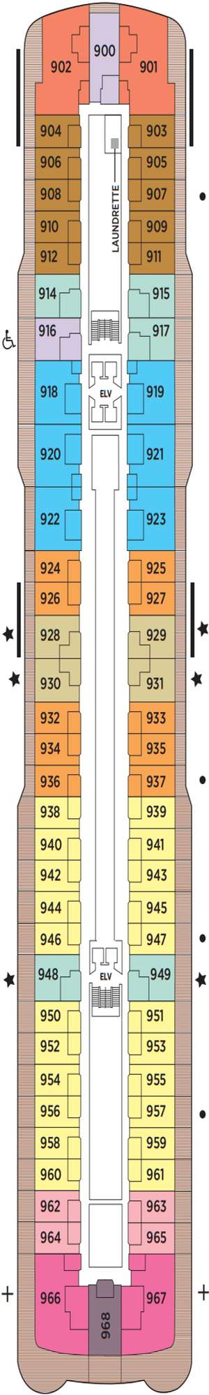 Deck plan for Regent Seven Seas Explorer