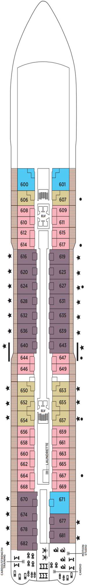 Deck plan for Regent Seven Seas Splendor