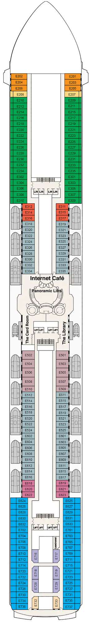 Deck plan for Coral Princess