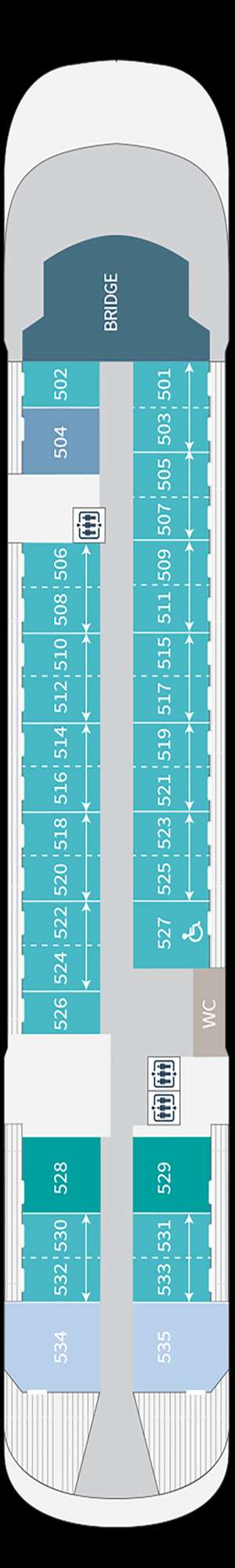 Deck plan for Le Bougainville