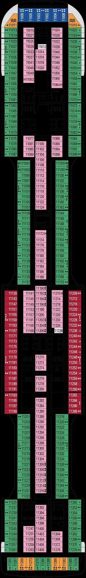 Deck plan for MSC Bellissima