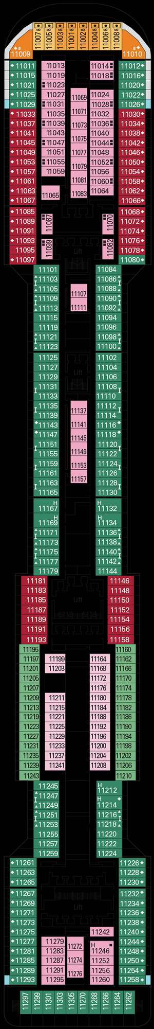 Deck plan for MSC Divina