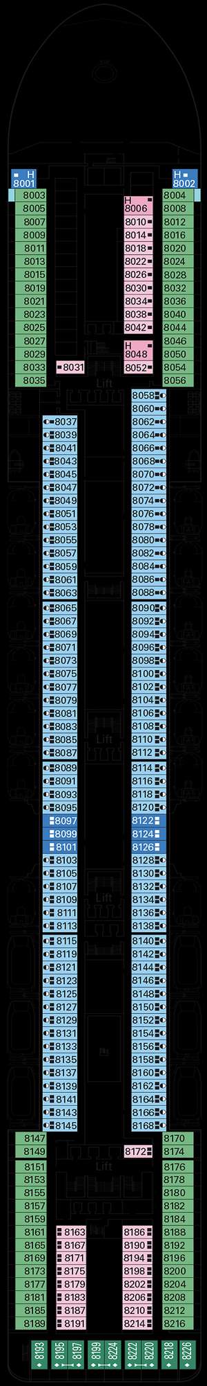 Deck plan for MSC Magnifica