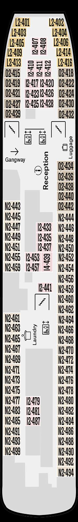 Deck plan for MS Midnatsol