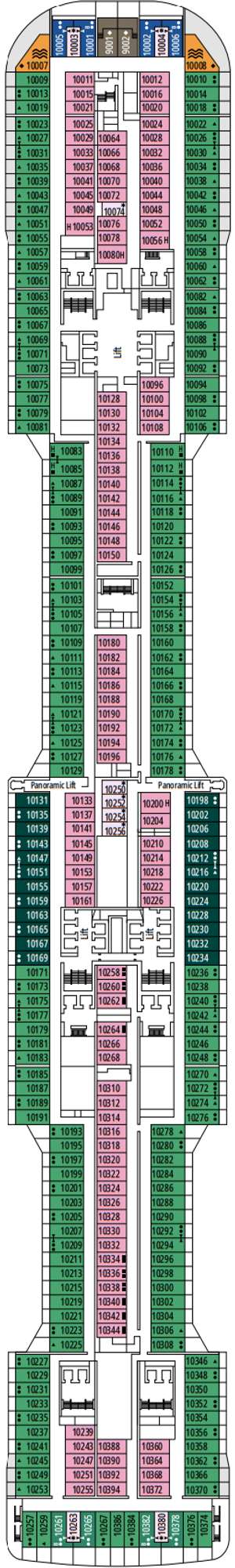 Deck plan for MSC Meraviglia