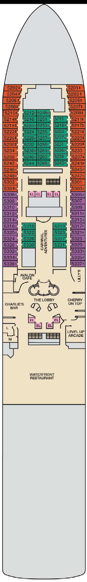 Deck plan for Carnival Encounter