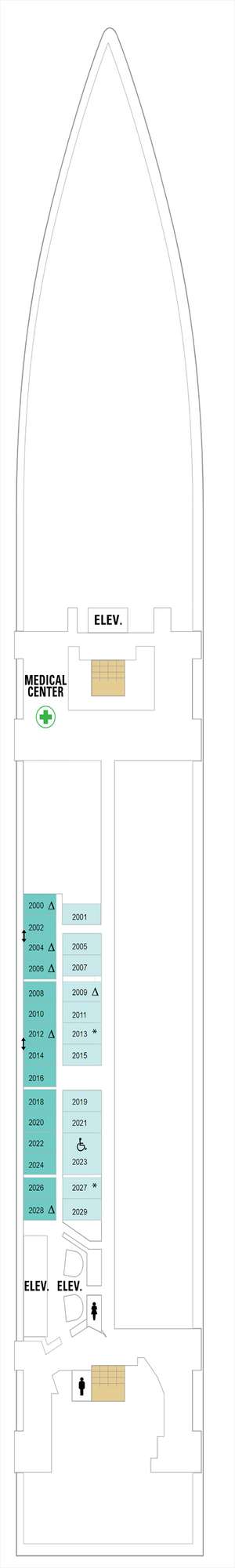 Deck plan for Radiance of the Seas