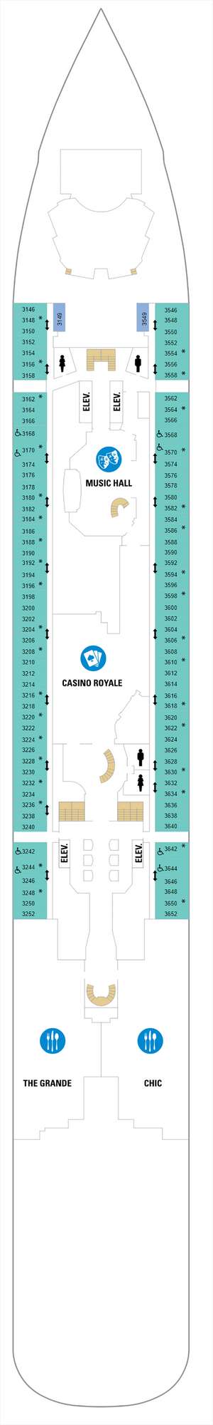 Deck plan for Anthem of the Seas