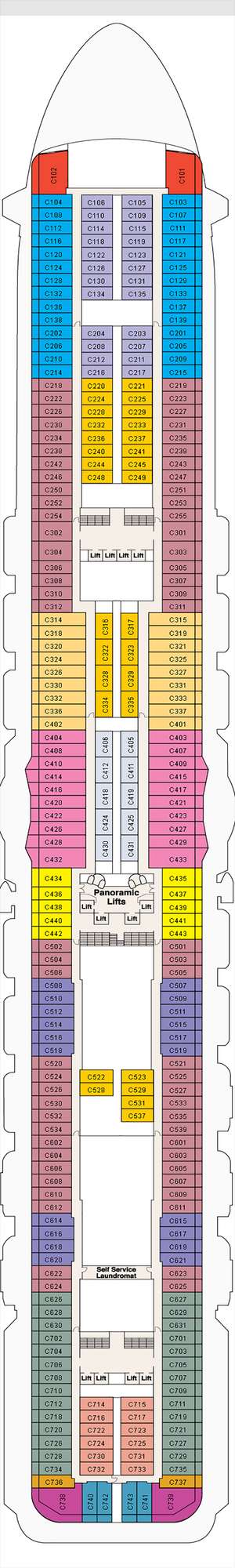 Deck plan for Sky Princess