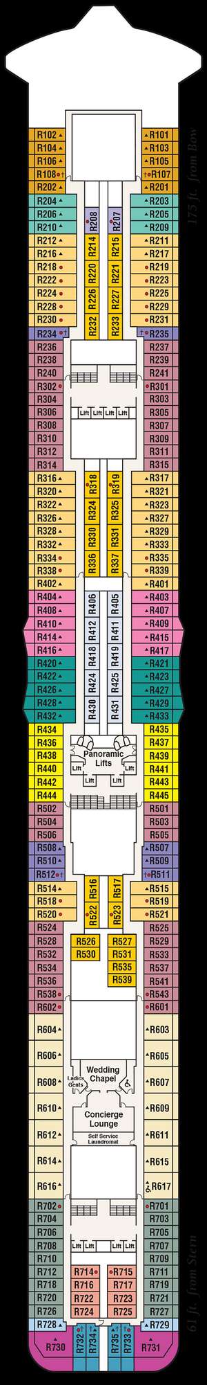 Deck plan for Discovery Princess