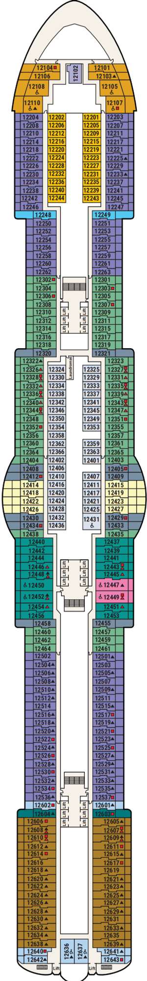Deck plan for Sun Princess